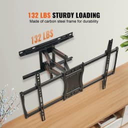 SucceBuy Full Motion TV Mount Fit for 37-75in TVs Swivel Tilt Horizontal Adjustment TV Wall Mount Bracket W/ Articulating Arms