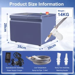 Mini Desktop CO2 Dry Ice Cleaning Machine High-Efficient PCB Oil Carbon Stain Plastic Burrs Remover for Electronics