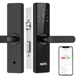 XSDTS Electronic Smart Door Lock With Biometric Fingerprint Smart Card Password Key Unlock USB Tuya APP Emergency Charge Lock