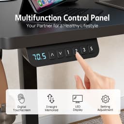 Electric Standing Desk Height Adjustable Motorised Home Office Stand Table 1.2M