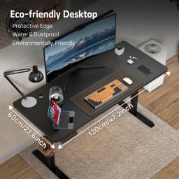 Electric Standing Desk Height Adjustable Motorised Home Office Stand Table 1.2M