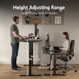 Electric Standing Desk Height Adjustable Motorised Home Office Stand Table 1.2M