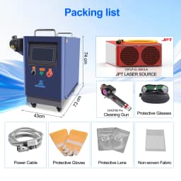 500W JPT Pulse Laser Cleaning Machine Pulsed Cleaner for Wood Cleaning Rust/Paint/Oxide Removal 15MJ 5MJ Double Pendulum Head
