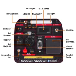 Inverter Generator 4Kw Max 3.2Kw Rated Portable for Camping Car Rv