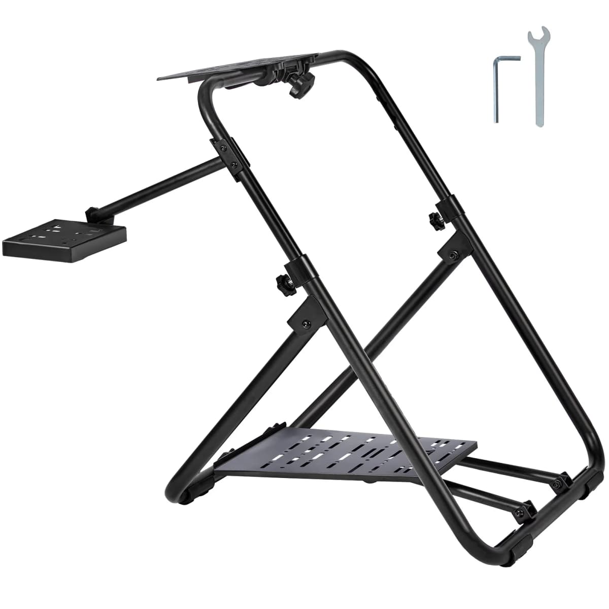 SucceBuy Foldable Racing Steering Wheel Stand Height Adjustable Universal Base Compatible with Logitech & Thrustmaster Wheel