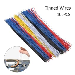 100pcs Tin Plated PCB Solder Cable Fly Jumper Wire Copper Conductor Wire 8 inch Heat-resistant Cable Wire Soft Wire