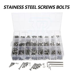 1080pcs M2/M3/M4/M5 Stainless Steel Bolts Nuts Screws Hex Head Assorted Kit Set