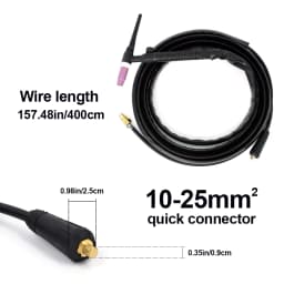 HITBOX TIG Torch Gas Burner Welding Torch WP17V 10-25mm Adapter 140A 13ft 4M Argon Welding Gun Tools 35-50mm Compact with Welder