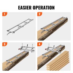 SucceBuy Chainsaw Mill Planking Milling 9ft Guide Bar Wood Lumber Cutting Portable Sawmill Aluminum Steel Chain Saw Mill
