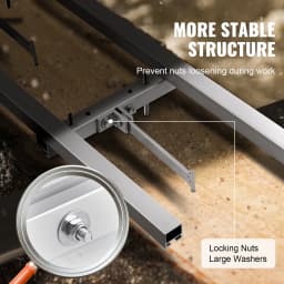 SucceBuy Chainsaw Mill Planking Milling 9ft Guide Bar Wood Lumber Cutting Portable Sawmill Aluminum Steel Chain Saw Mill