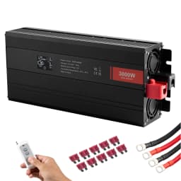 SucceBuy Pure Sine Wave Inverter 300Watt with2AC Outlets 2USB Port 1 Type-C Port Remote Control Small Home Devices