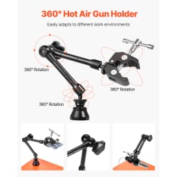 SucceBuy Magnetic Helping Hands Soldering Station 3XLED4PCB360Hot Air Gun Holder Heavy-Duty Base Station for Electronic Repair