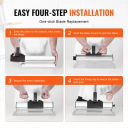 SucceBuy Drywall Skimming Blade Set 7/10/14/16/24 inch Skimming Blades + 34-81.6 in Extension Handle Pole Stainless Steel Knife