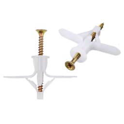 60PCS Plasterboard Anchors Plastic Expansion Pipes Pipe Wall Anchor Wall mate