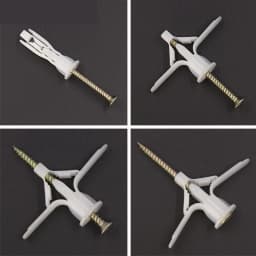 60PCS Plasterboard Anchors Plastic Expansion Pipes Pipe Wall Anchor Wall mate