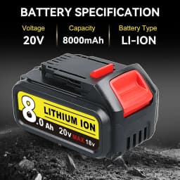 1/2/4Pcs 8.0Ah battery DCB200 Replace for DeWalt DCB204 DCB205 DCB206 20Volt Max Li-on Battery Pin Suit for Cordless Power Tools