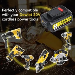 1/2/4Pcs 8.0Ah battery DCB200 Replace for DeWalt DCB204 DCB205 DCB206 20Volt Max Li-on Battery Pin Suit for Cordless Power Tools