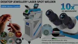 200W Laser Welding Soldering Machine Jewely Spot Welder for Gold Silver Copper Stainless Steel Water Cooled CCD Microscope