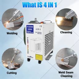 KPL 1500W 4 IN 1 Fiber Laser Welding Cutting Cleaning Machine Upgrade SUP 28T Handheld Laser Welder Double Wire Feeder for Metal