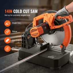 SucceBuy 2800 W Chop Saw 14"/355 mm Blade Diameter Cut Off Saw 1200RPM Steel Cutting Machine 0-45° Adjustable Dry Cut Chop Saw