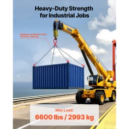 SucceBuy 1/4in x 5ft Chain Sling Lifting Chains with 4 Leg Grab Hooks Adjustable G80 Alloy Steel Lifting Chain for Cargo Towing