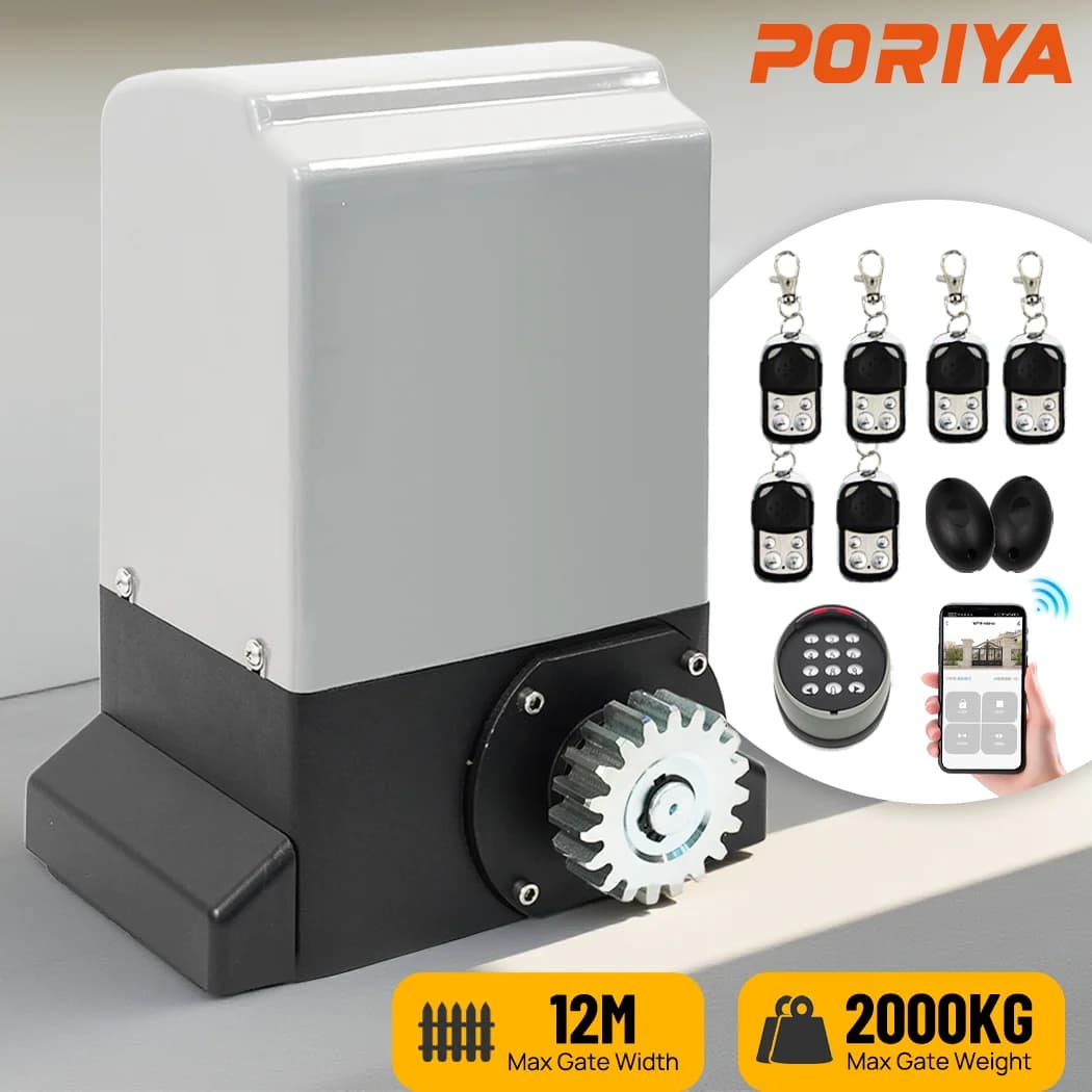 Electric Automatic Sliding Gate Opener 2000KG Motor With 6 Remote & APP Control