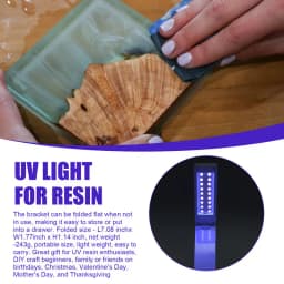 UV Light For Resin, 54W UV Resin Light Lamp For Resin Curing, Wireless & Foldable, 3-In-1 Uses, Resin Supplies