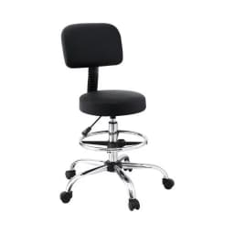 Ergonomic PU Black Office Chair Drafting Computer Standing Desk Adjustable Swivel Mesh Back Support High Comfort Home Office Seat
