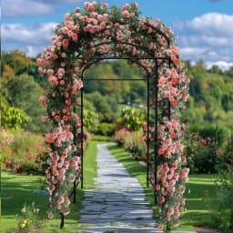 U-Shaped Garden Trellis Plant Climbing Frame for Climbing Vegetables And Flowers Metal Greenhouse Support Frame