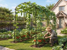U-Shaped Garden Trellis Plant Climbing Frame for Climbing Vegetables And Flowers Metal Greenhouse Support Frame