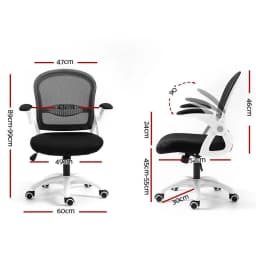 Mesh Office Chair Mid Back Black Ergonomic Swivel Desk Chair Adjustable Height Breathable Lumbar Support Rolling Task Chair