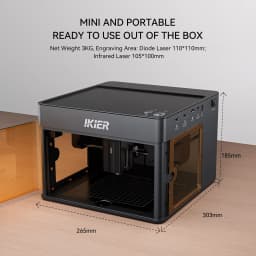 IKier Flex Portable Laser Engraver 3.5/7/12W Mini CNC Machine For Metal Wood Acrylic - DIY Gift Business Home Office Use