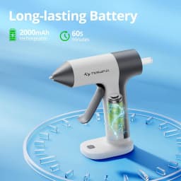 Cordless Glue Gun 30s Fast Heating Electric Hot Melt Glue Gun With 20pcs Glue Sticks 2000mAh Type-C Rechargeable Hot Melt Glue Gun 1.7mm Precision Nozzle For DIY Craft Home Repair Quick Repairs
