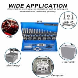 32PCS Tap and Die Set Metric Wrench Cut M3-M12 Hand Screw Thread Drill Tool