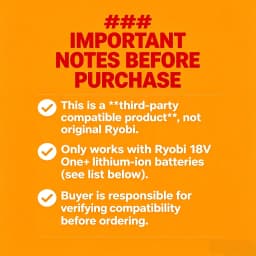 [Your Brand] 18LED Work Light, Stepless Dimmable, USB-C Fast Charging, Compatible with Ryobi 18V One+ Battery, Portable Workshop Lamp（Tool Only）