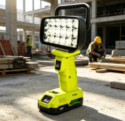 [Your Brand] 18LED Work Light, Stepless Dimmable, USB-C Fast Charging, Compatible with Ryobi 18V One+ Battery, Portable Workshop Lamp（Tool Only）