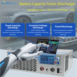 Battery Capacity Tester 5-120V Load Tester Discharger for Lithium/LiFePO4/Lead Acid/Ni-MH Batteries
