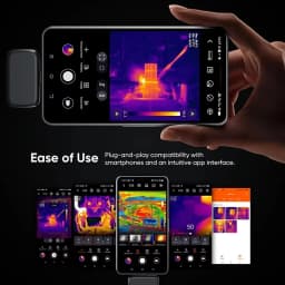 GOYOJO Thermal Imaging Camera for Android/iphone 15/16/17 iOS Series 192x192 IR Resolution– Water Leak Detection HVAC Electrical Plumbing, Automotive Repair, Home Inspection, DIY-USB-C Infrared Imager -4°F~752°F GW340 GW192A