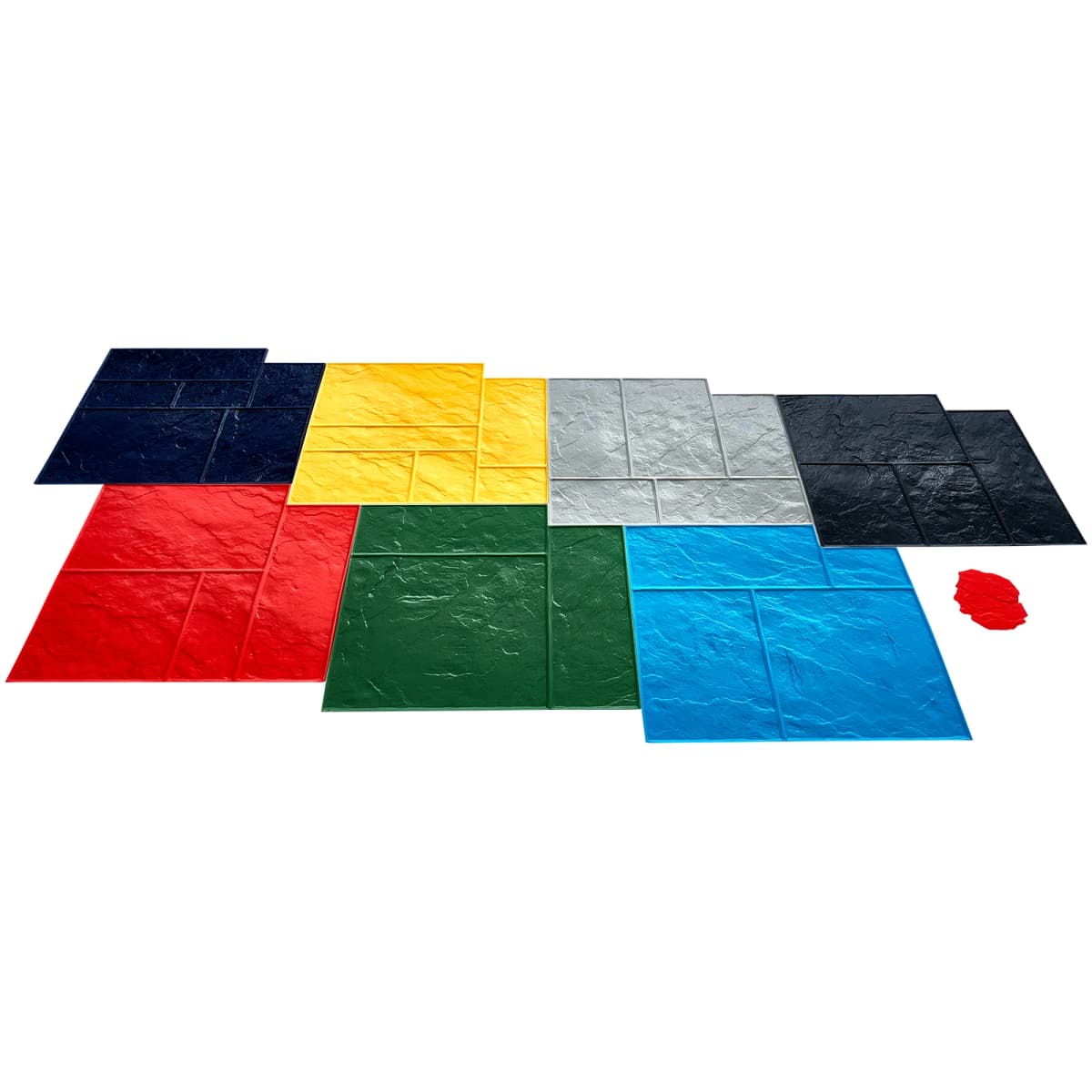 SucceBuy Concrete Stamps Mat Concrete Texturing Skin Polyurethane Stone Tile Texture Mat Concrete Molds for Outdoor Decorative
