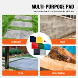 SucceBuy Concrete Stamps Mat Concrete Texturing Skin Polyurethane Stone Tile Texture Mat Concrete Molds for Outdoor Decorative