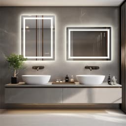 Crystal LED Bathroom Mirror Dimmable IP65 Waterproof Double Lights Vanity Makeup Mirror Luxury Dressing Wall Mount