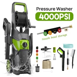 PORIYA 4000PSI High Pressure Washer Cleaner 2500W Electric Water Gurney Pump Hose