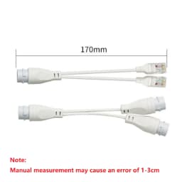 1 to 2 Adapter Network Splitter Poe Switch Connector Rj45 Outdoor Waterproof One Wire Dual Purpose Poe Synthesizer Separator