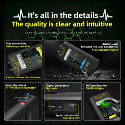 NEW Touch Screen Digital Oscilloscope+Signal Generator Dual Channel Bandwidth: 50MHz Sampling Rate: 250MSa/s 3.98 inch TFT