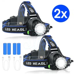 1/2/3x LED Headlamp Rechargeable Headlight Light Head Torch Lamp Flashlight