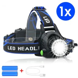 1/2/3x LED Headlamp Rechargeable Headlight Light Head Torch Lamp Flashlight