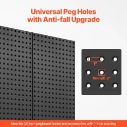 SucceBuy 24" x12" 4pcs Metal Pegboard Panels Steel Wall Tools Organizer Garage Storage Peg Panel for Workbench Office Craft Home