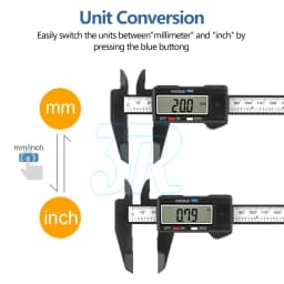 Electronic Digital Vernier Caliper Micrometer Gauge Carbon Fiber150mm 6'' Inch