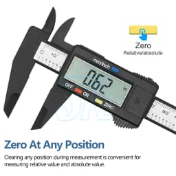 Electronic Digital Vernier Caliper Micrometer Gauge Carbon Fiber150mm 6'' Inch