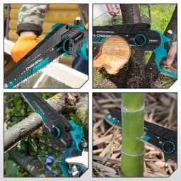 YOFIDRA Brushless 8 inch Electric Pruning Saw Cordless Chainsaw Rechargeable Woodworking Power Tool For Makita 21V Battery Pin
